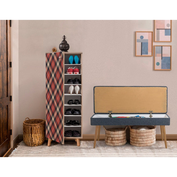 Asir Set de mobila hol din pal, 2 piese, Vegas 938-1048 Multicolor / Bleumarin