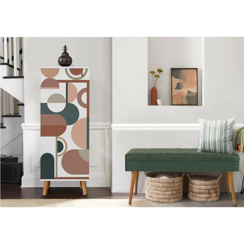 Asir Set de mobila hol din pal, 2 piese, Vegas 942-1070 Multicolor / Verde