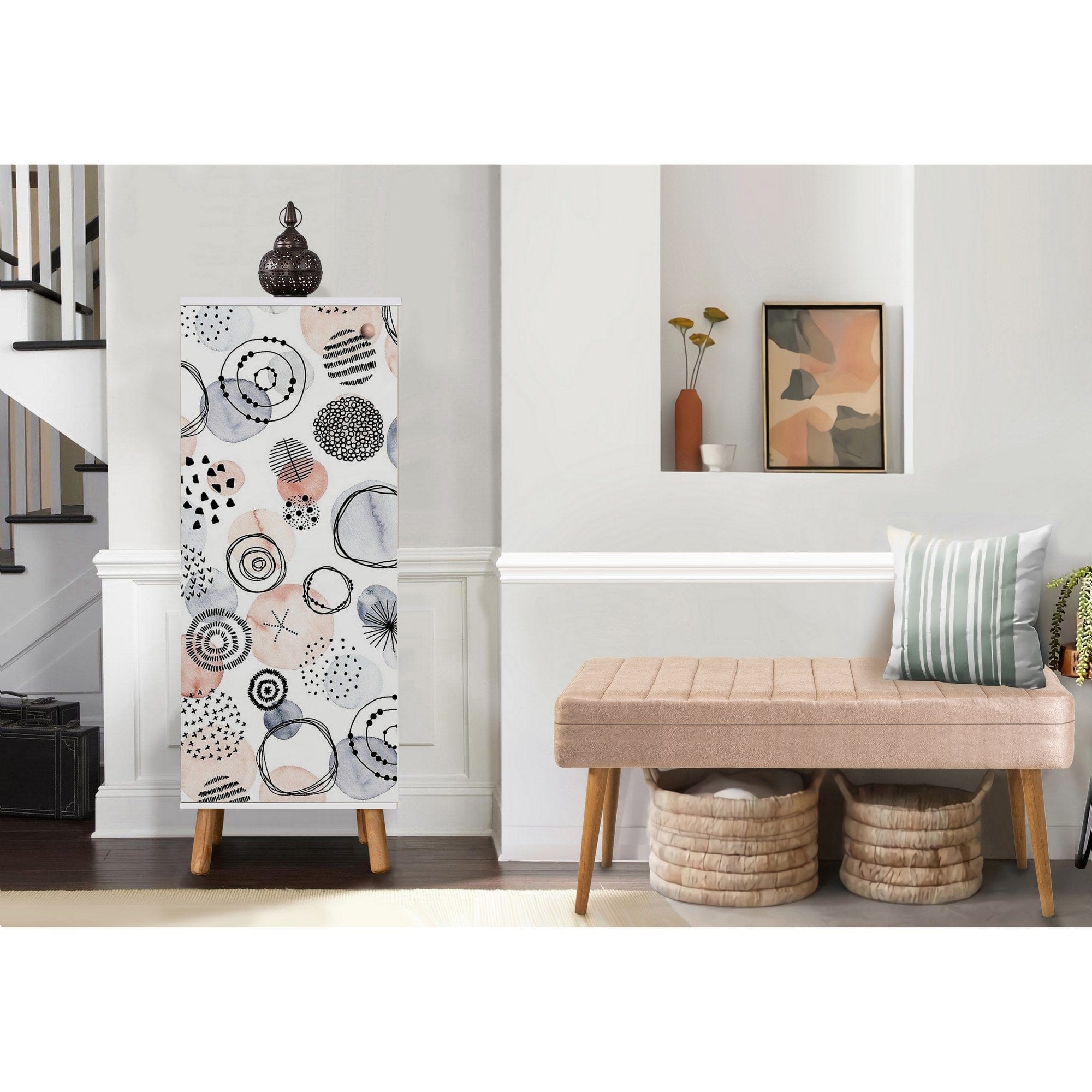 Asir Set de mobila hol din pal, 2 piese, Vegas 944-900 Alb / Cappuccino