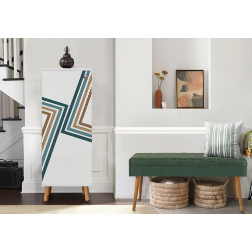 Asir Set de mobila hol din pal, 2 piese, Vegas 951-1070 Multicolor / Verde