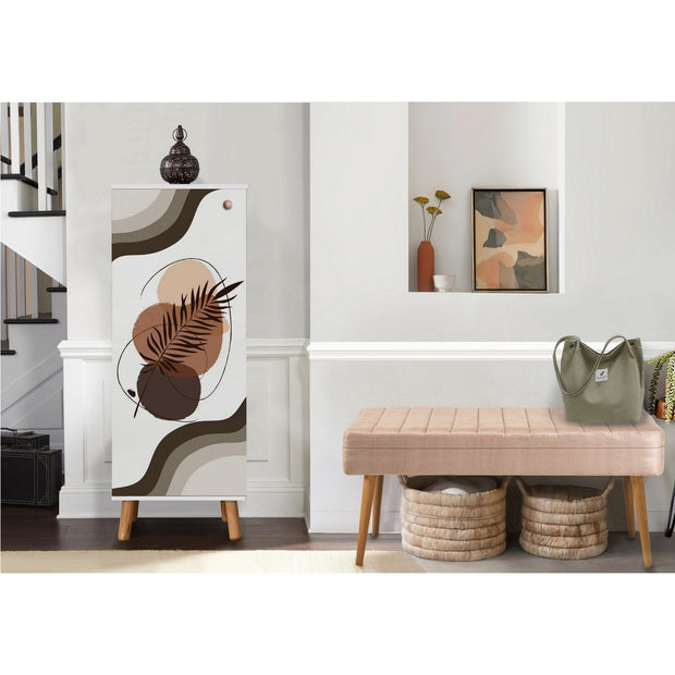 Asir Set de mobila hol din pal, 2 piese, Vegas 955-900 Alb / Cappuccino