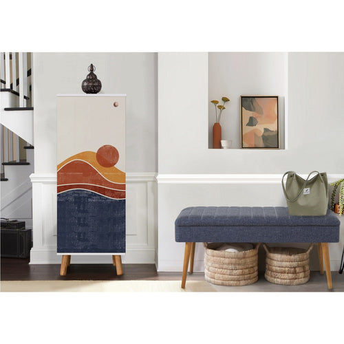 Asir Set de mobila hol din pal, 2 piese, Vegas 957-1048 Multicolor / Bleumarin