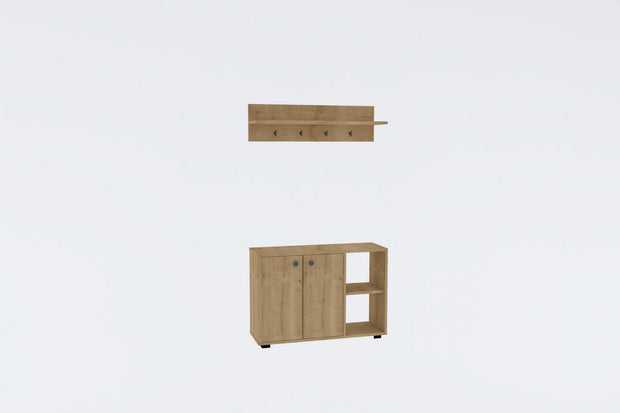 Asir Set de mobila hol din pal, 2 piese, Venom Stejar Sapphire