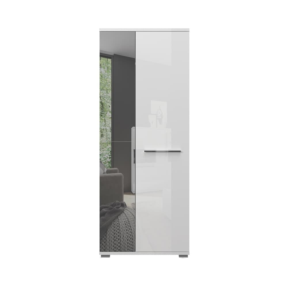 Set de mobila hol din pal, 4 piese, Piano Alb (1)