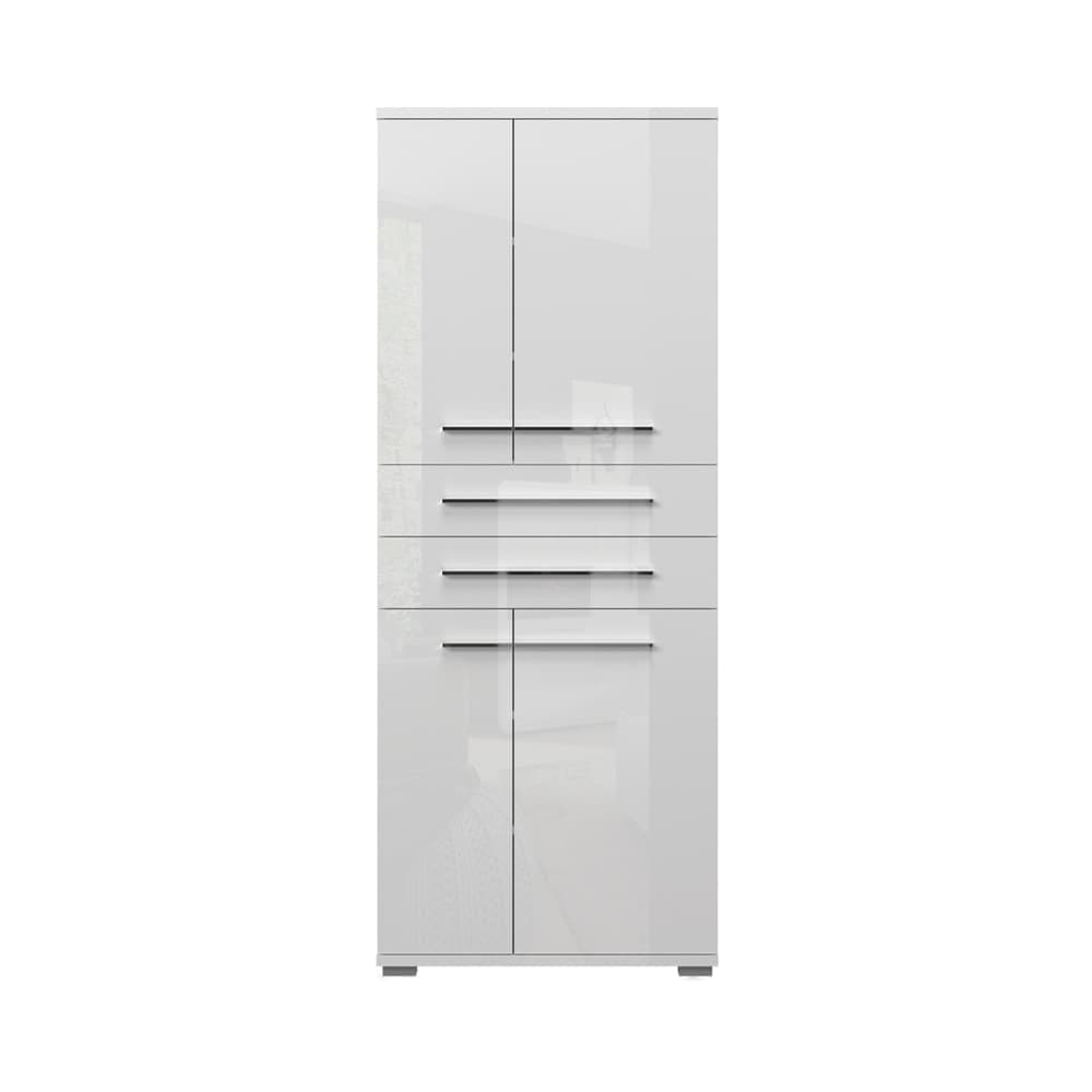 Set de mobila hol din pal, 5 piese, Piano I Alb (4)