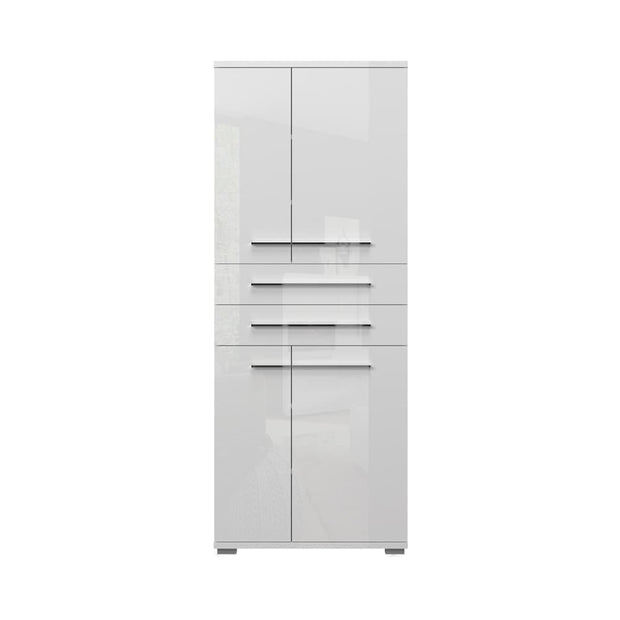 Set de mobila hol din pal, 5 piese, Piano I Alb (4)