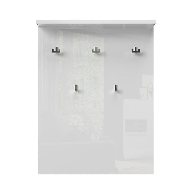 Set de mobila hol din pal, 5 piese, Piano II Alb (2)