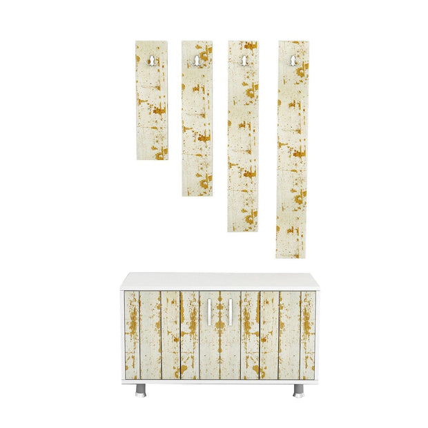 Asir Set de mobila hol din pal, 5 piese, Tasarim L1314 Multicolor