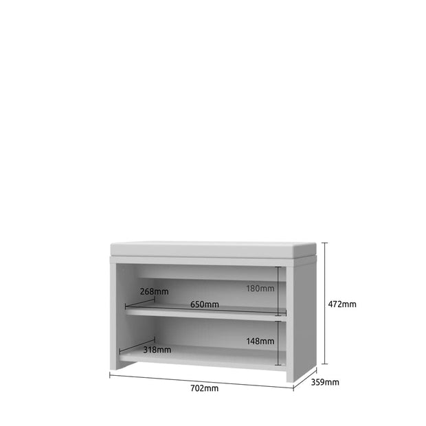 Set de mobila hol din pal si MDF, 5 piese, Gala V2 Medium Bej / Nuc Pacific (9)