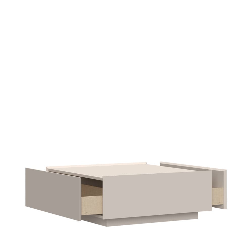 Set de mobila living din pal si MDF, cu LED inclus, 6 piese Sky Crem / Stejar Tobacco (5)