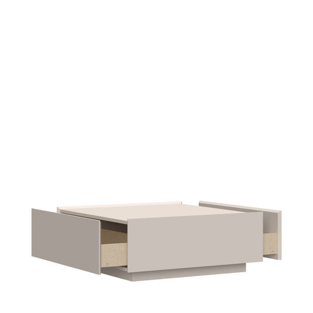 Set de mobila living din pal si MDF, cu LED inclus, 6 piese Sky Crem / Stejar Tobacco (5)