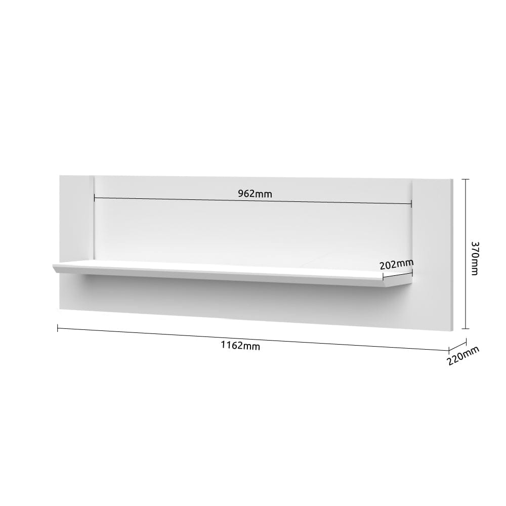 Set de mobila living din pal si MDF, cu LED inclus, 6 piese Sky Crem / Stejar Tobacco (9)