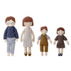 Bloomingville Set dolls din bumbac si poliester, pentru copii, Webster Maro, L9xl4xH23 cm, 4 piese