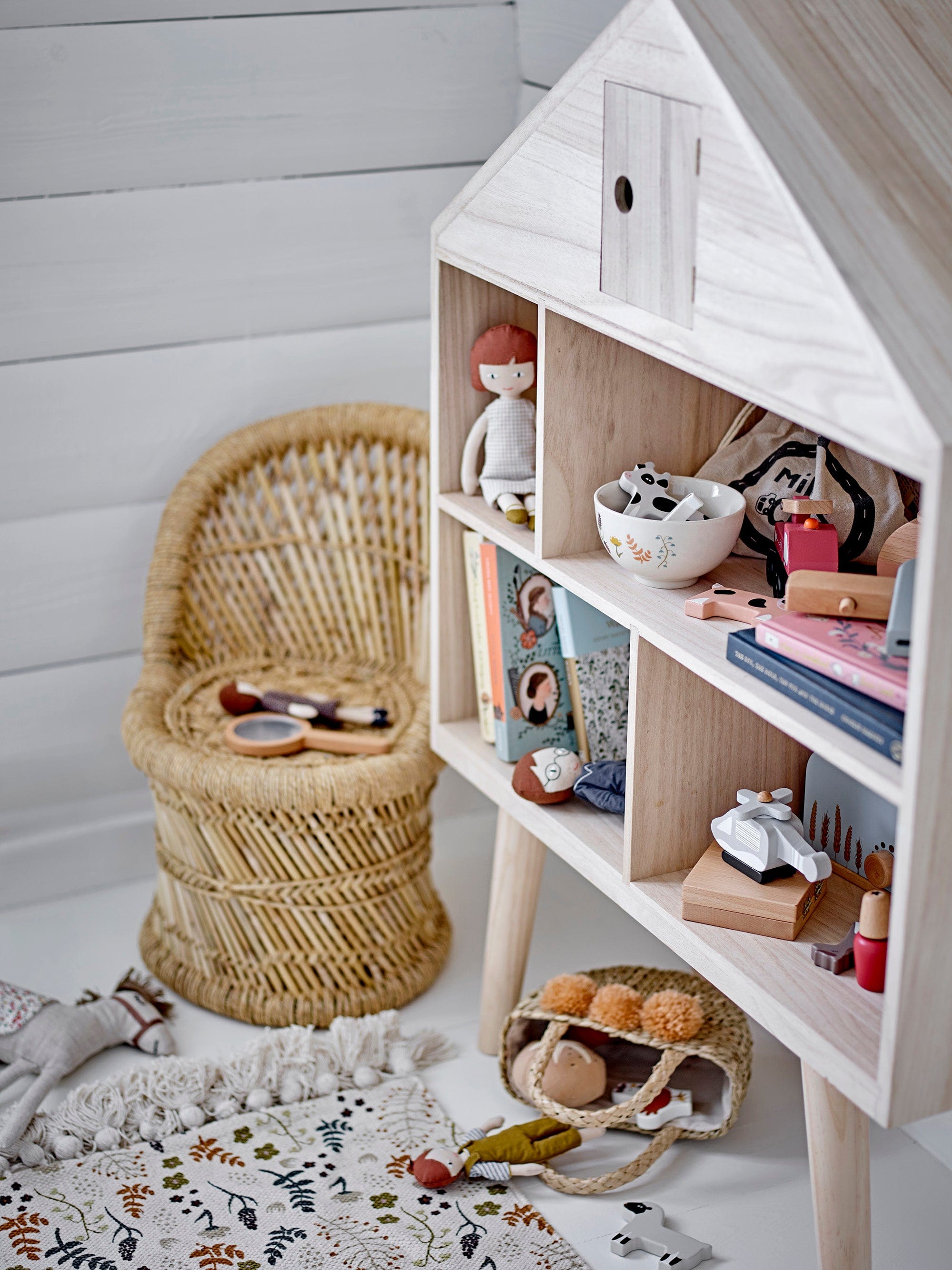 Bloomingville Set dolls din bumbac si poliester, pentru copii, Webster Maro, L9xl4xH23 cm, 4 piese