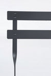 Set masa + 2 scaune pliabile pentru gradina / terasa, din metal, Wissant Antracit, Ø60xH71 cm (2)