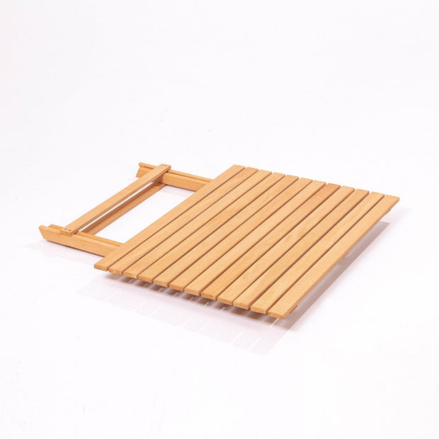 Asir Set masa de gradina / terasa din lemn de fag + 4 scaune de gradina, MY004A Crem / Natural, L80xl60xH72 cm