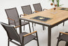 Set masa de gradina / terasa din lemn si aluminiu + 8 scaune de gradina, Lara Cappuccino / Natural, L200xl100xH75 cm (6)