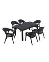 Set masa de gradina / terasa din polipropilena + 6 scaune de gradina, Garden Antracit, L90xl150xH75 cm (1)