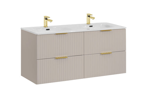 Set masca cu 2 lavoare, 120 cm, Sky Bej / Alb