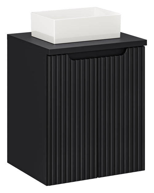 Set masca si lavoar, 50 cm, Gaja D Negru / Alb