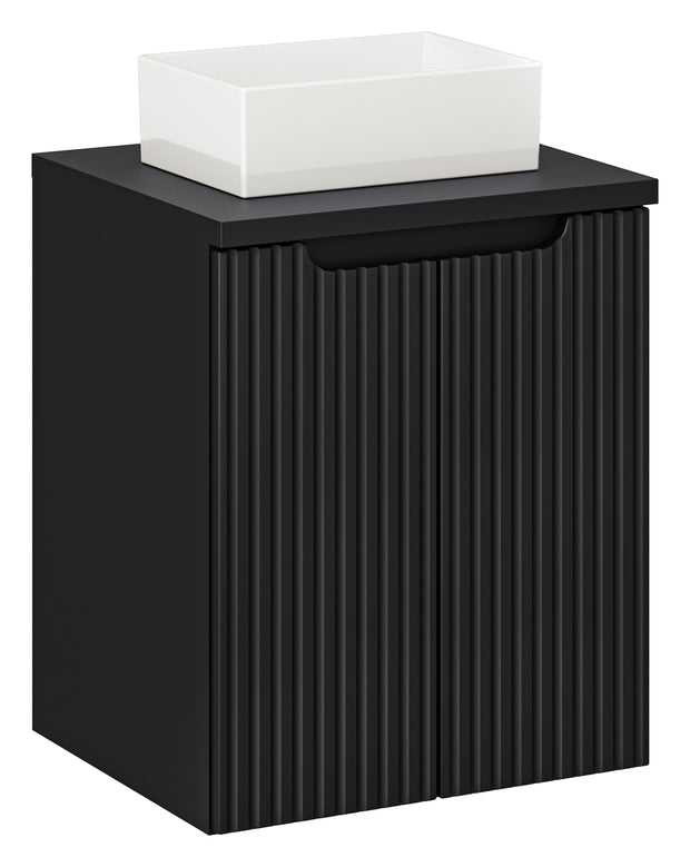 Set masca si lavoar, 50 cm, Gaja D Negru / Alb