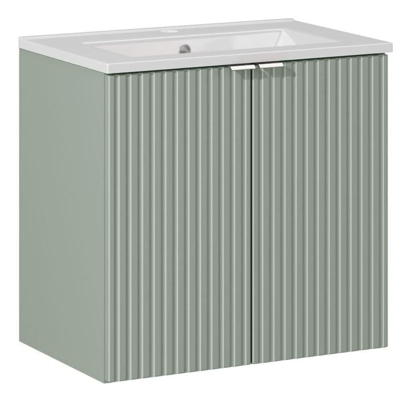 Set masca si lavoar, 60 cm, Dance D Verde / Alb