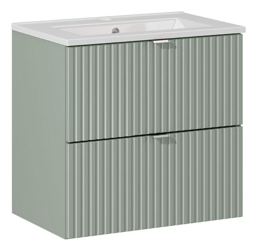 Set masca si lavoar, 60 cm, Dance Verde / Alb