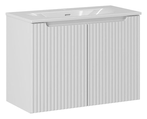 Set masca si lavoar, 80 cm, Sky D Alb