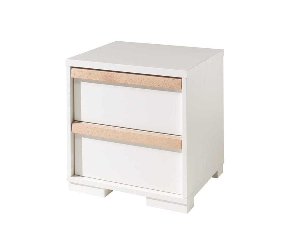 Set Mobila dormitor din pal, pentru copii 3 piese London Alb / Natural, 200 x 90 cm (4)