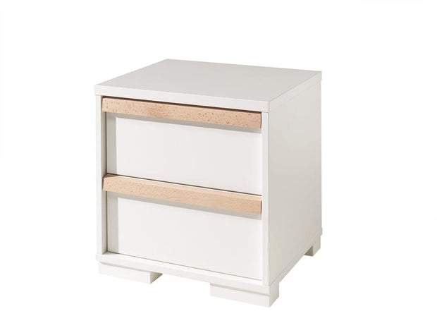 Set Mobila dormitor din pal, pentru copii 3 piese London Alb / Natural, 200 x 90 cm (4)