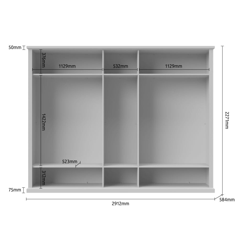 Set Mobila Dormitor din pal si MDF, cu pat 200 x 160 cm, 5 piese Tara Grafit / Nuc Pacific (9)