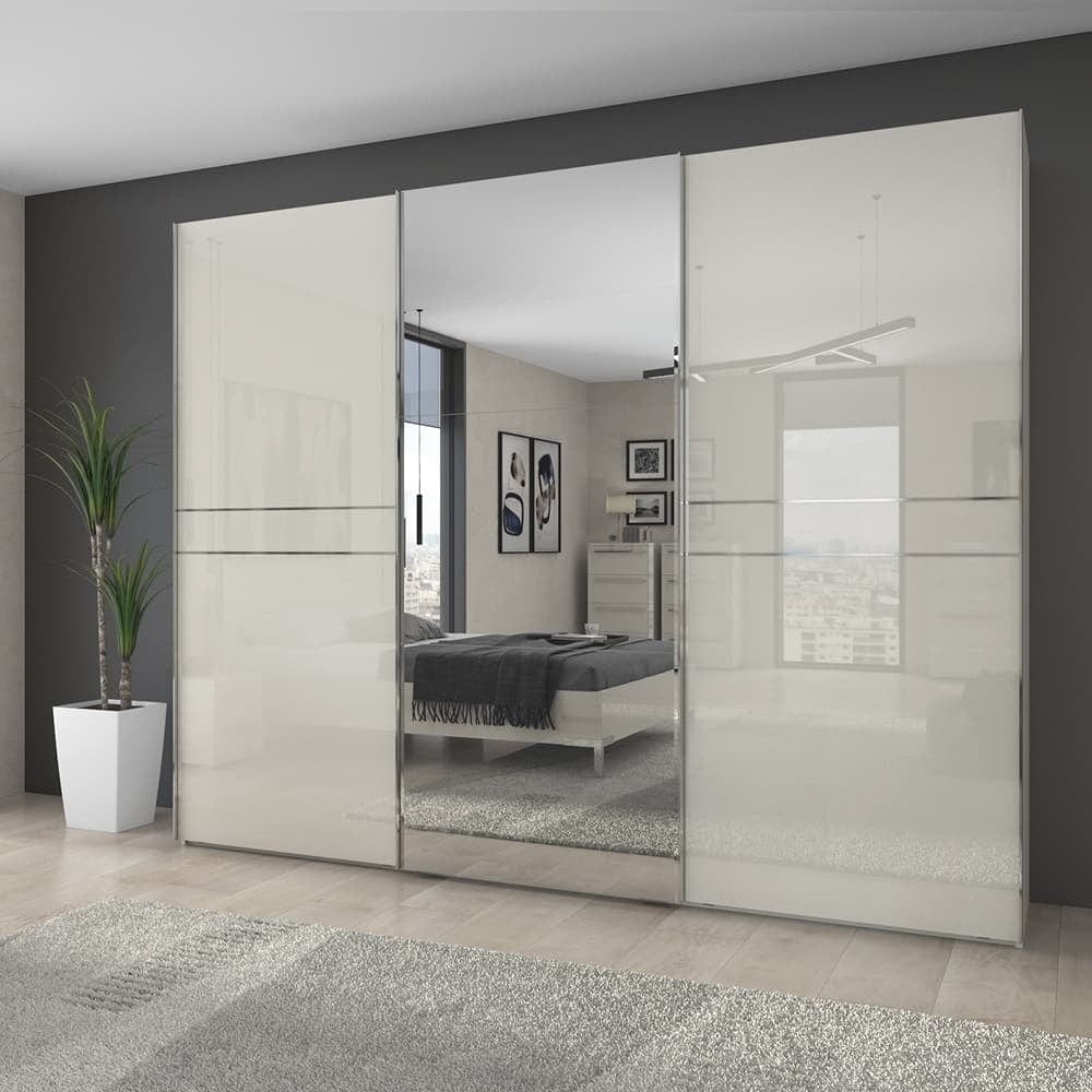 Set Mobila Dormitor din pal si piele ecologica, cu pat 200 x 160 cm, 4 piese Piano PK281-OG/PN Bej (1)