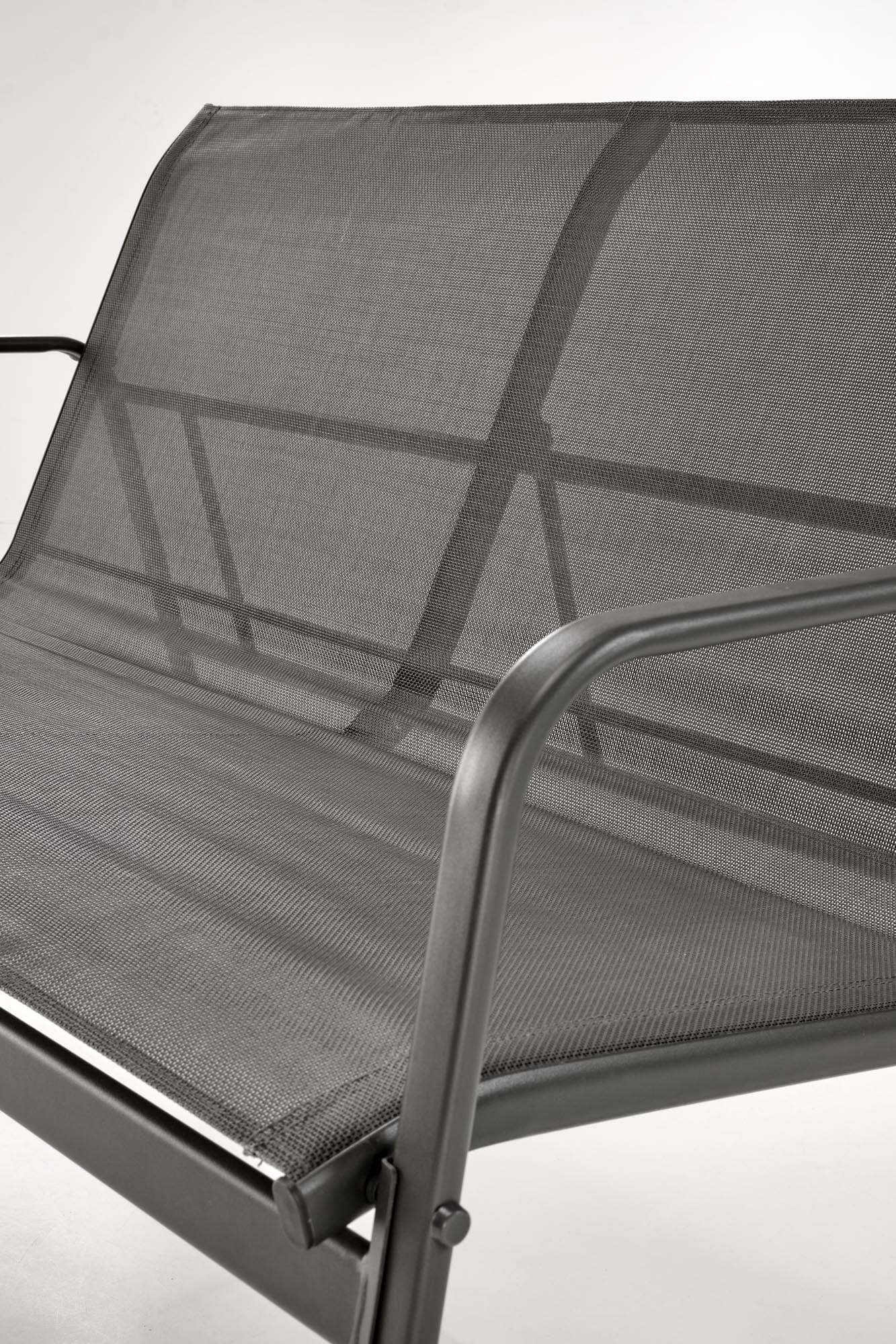 Set mobilier pentru gradina / terasa, Conor Gri, banca 2 locuri + 2 scaune + masa de cafea (3)