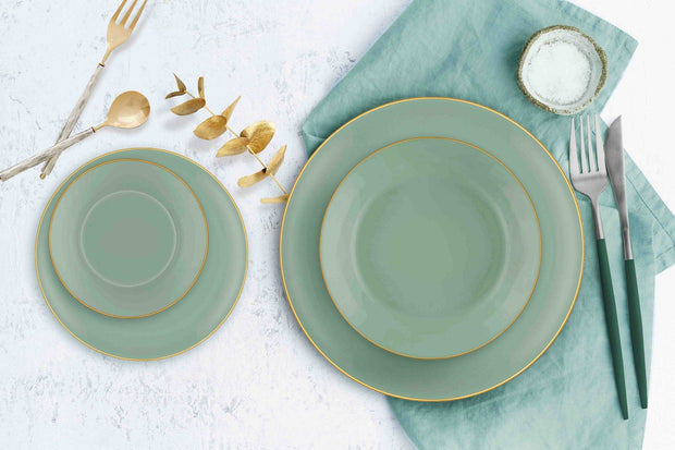 Asir Set vesela din ceramica, Bisco Verde, 24 piese