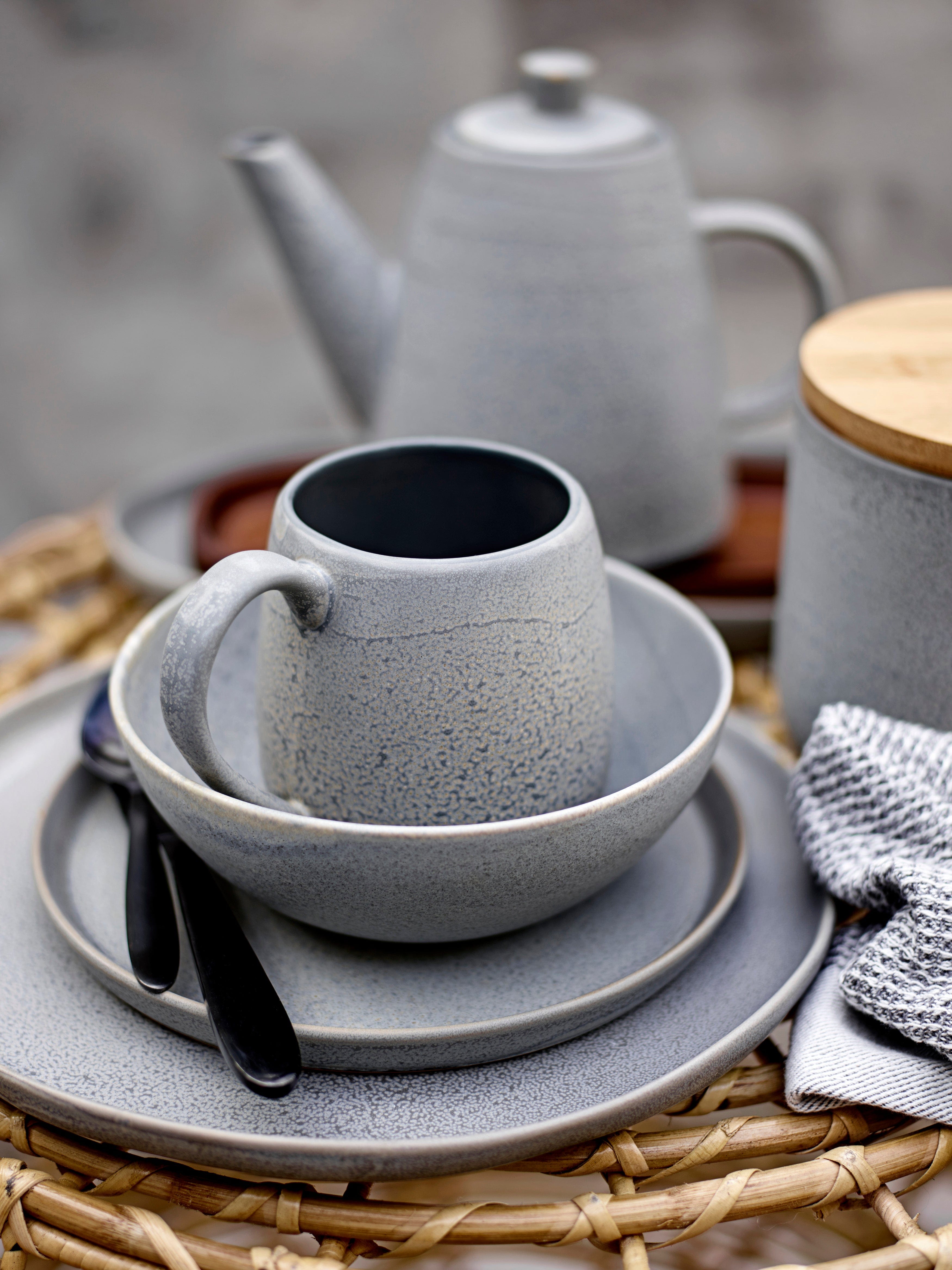 Set vesela din ceramica, Kendra Gri, 12 piese (5)