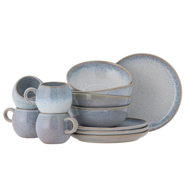 Set vesela din ceramica, Paula Albastru, 12 piese