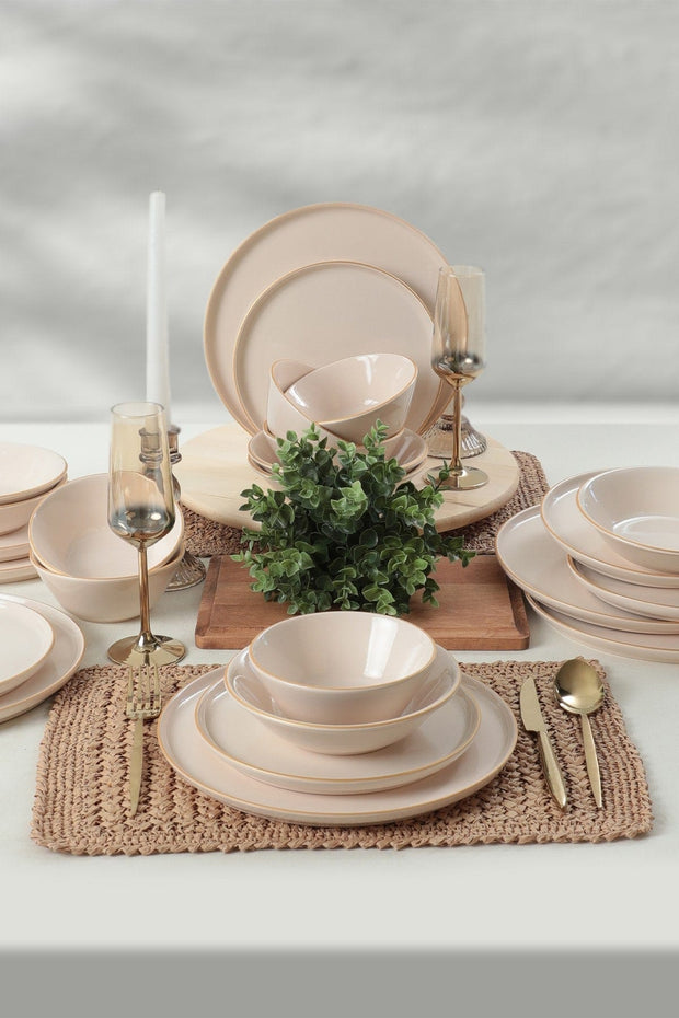 Set vesela din ceramica, Xander 4 Crem, 24 piese (1)