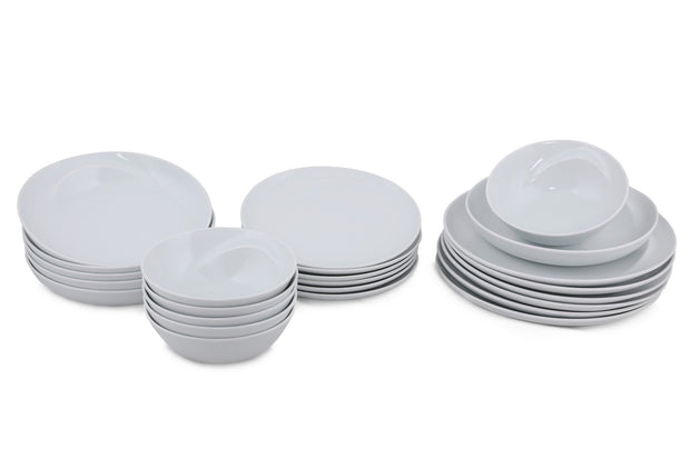Set vesela din portelan, Ayann Alb, 24 piese (2)