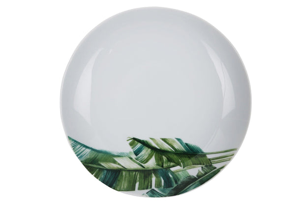 Set vesela din portelan, Palm Alb / Verde, 24 piese (8)
