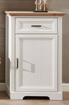 Cabinet hol din MDF, cu 1 usa si 1 sertar, Jessie Bej deschis, l65xA41xH102 cm