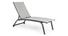 Sezlong pentru gradina / terasa, din aluminiu si material textil, Cleopas Antracit, l61xA192xH105 cm