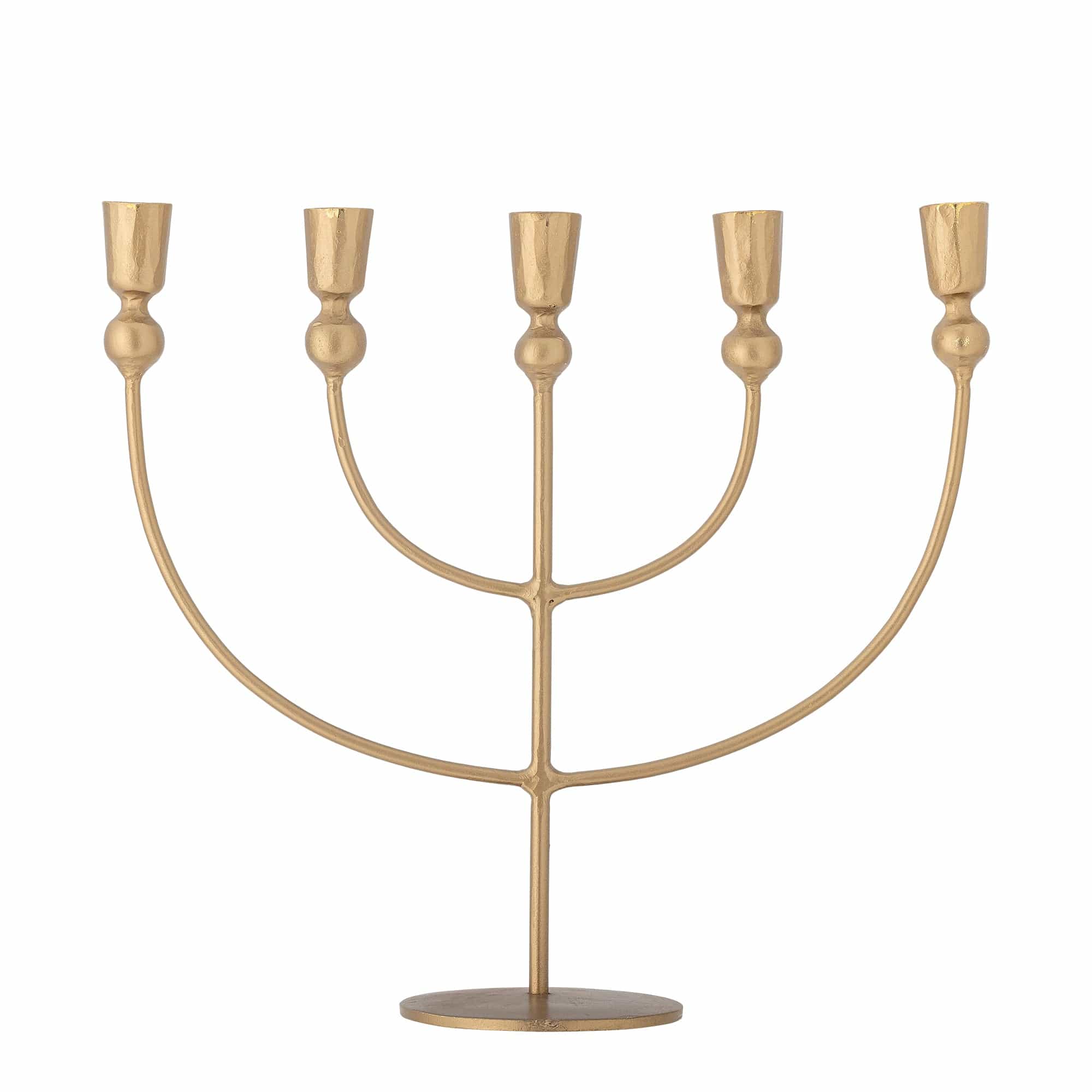 Sfesnic din metal cu 5 brate, Linka Auriu, l35,5xA11,5xH31,5 cm