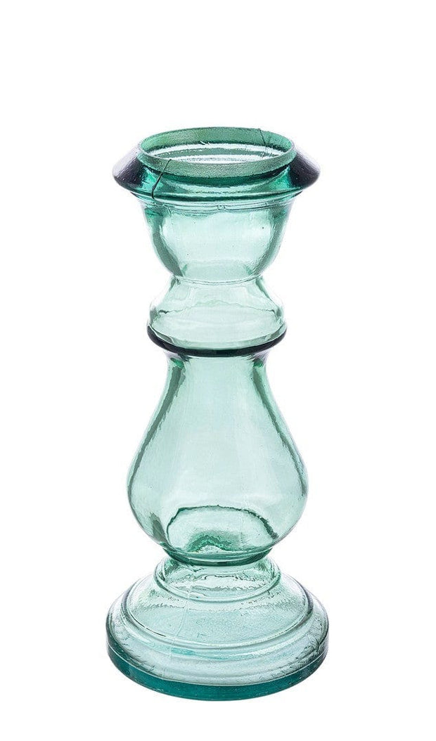 Sfesnic din sticla reciclata Jody Verde, Ø13xH30 cm
