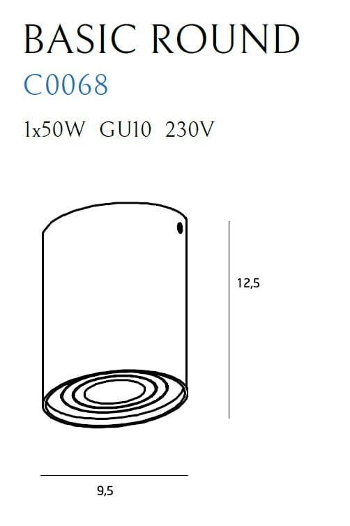 Maxlight Spot Basic C0068 Negru