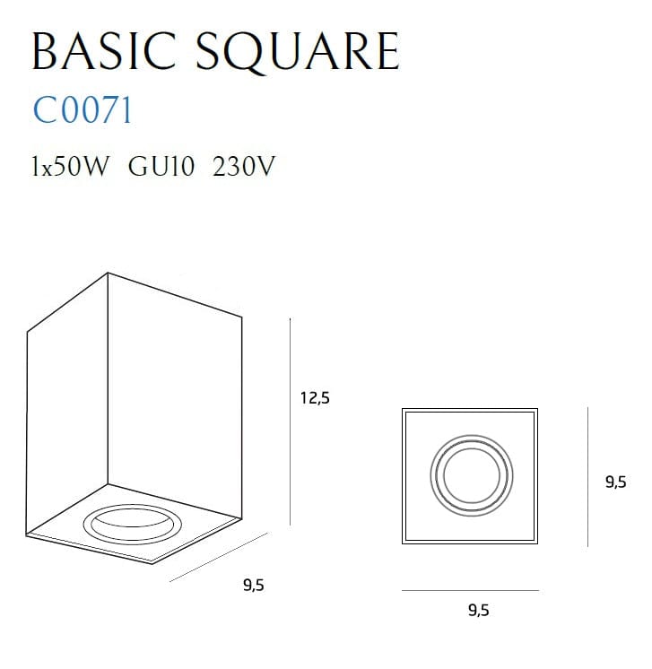 Maxlight Spot Basic C0071 Negru