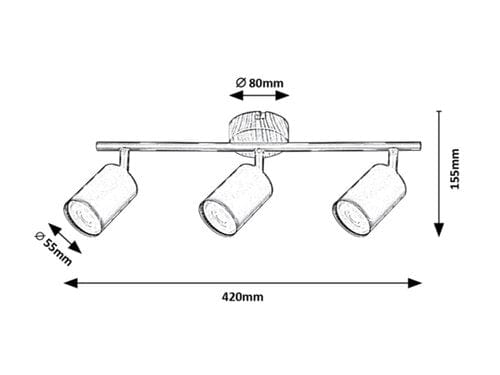 Spot Edmund 5297 Stejar / Negru (1)