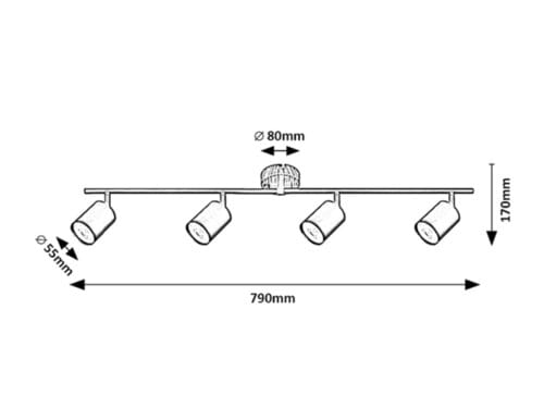 RabaLux Spot Edmund 5298 Stejar / Negru