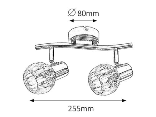 RabaLux Spot Lauren 6092 Crom / Transparent