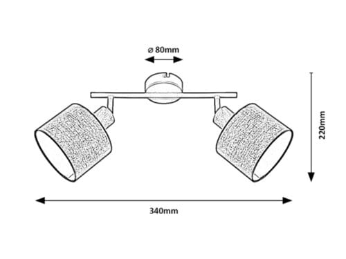 Spot Miguel 3245 Stejar / Negru (3)