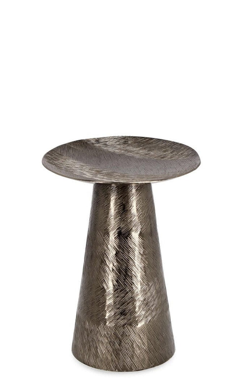 Suport lumanare din aluminiu Clamp Negru, Ø15xH20 cm